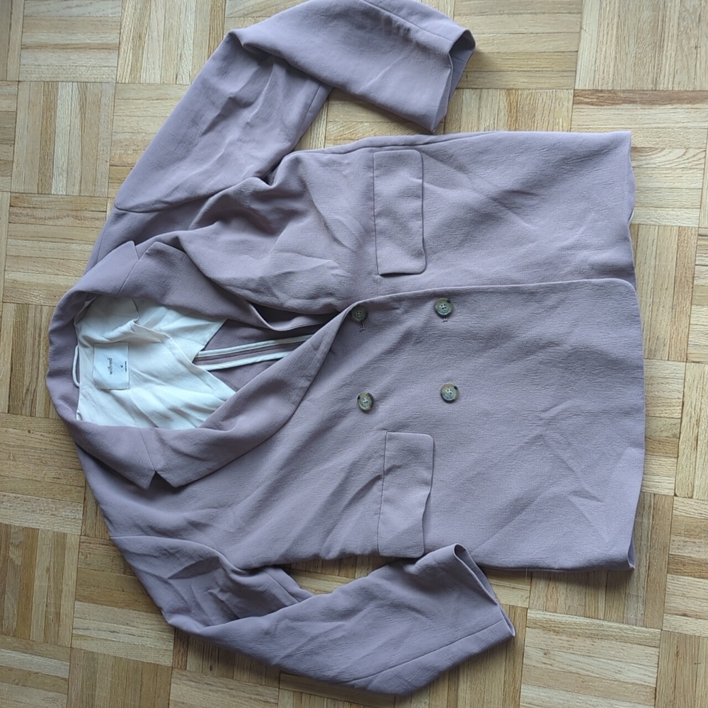 Wilfred Cherelle Mauve Double-Breasted Blazer Aritzia